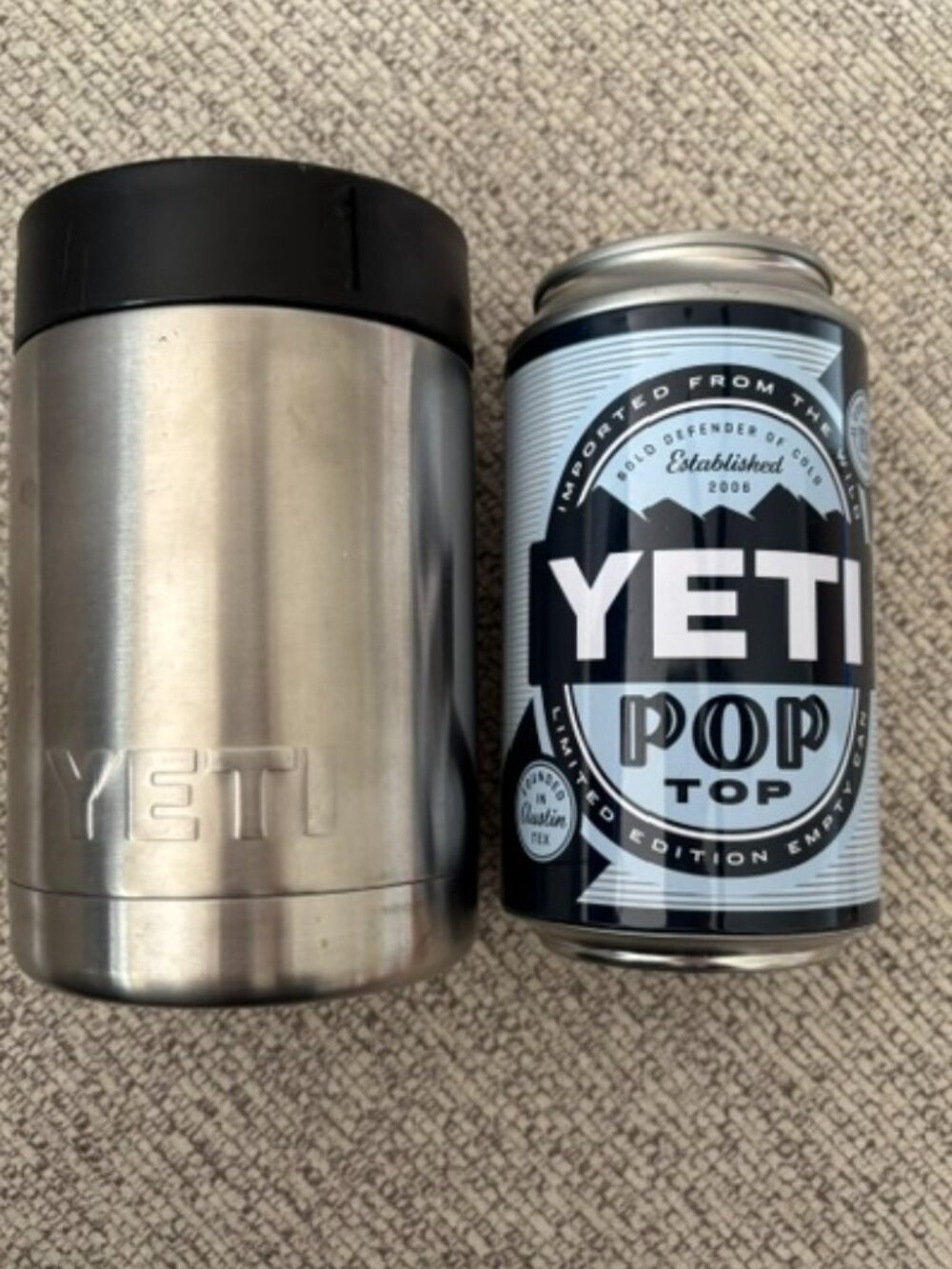 Yeti Rambler 12 oz. Colster Can Insulator Stainless Steel Beer Soda Koozie